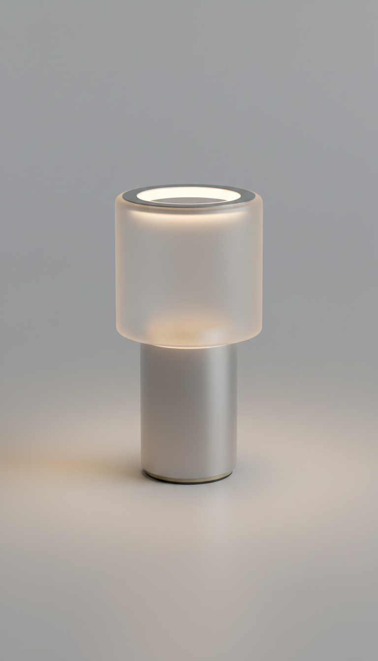 Smart Glass Table Lamp with Touch Controls