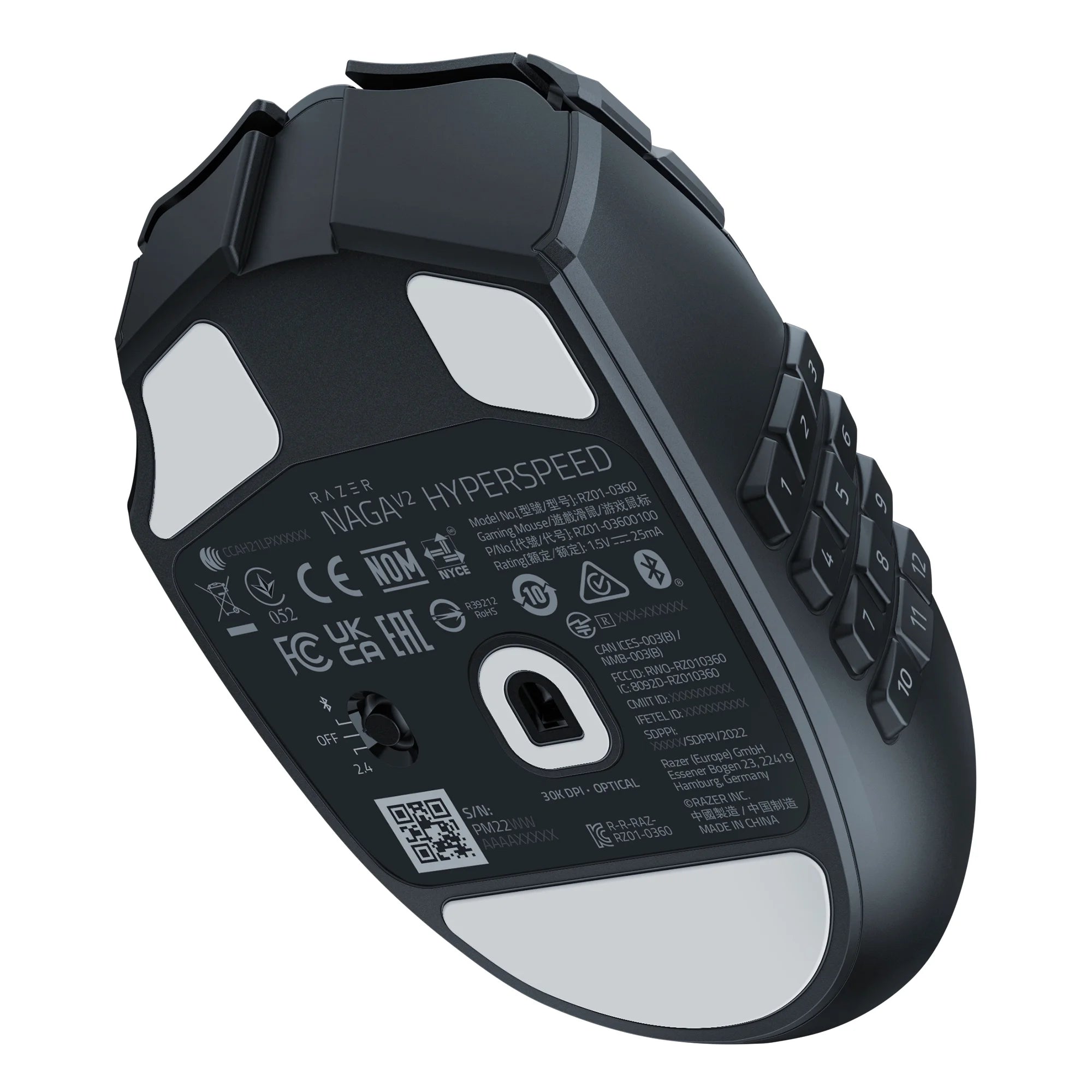 Naga V2 Hyperspeed Wireless Bluetooth Gaming Mouse with AA Battery