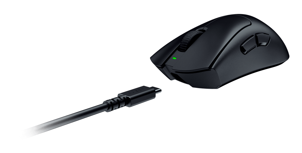Deathadder V3 Hyperspeed Wireless Optical Ergonomic Gaming Mouse, 26000 DPI, Black