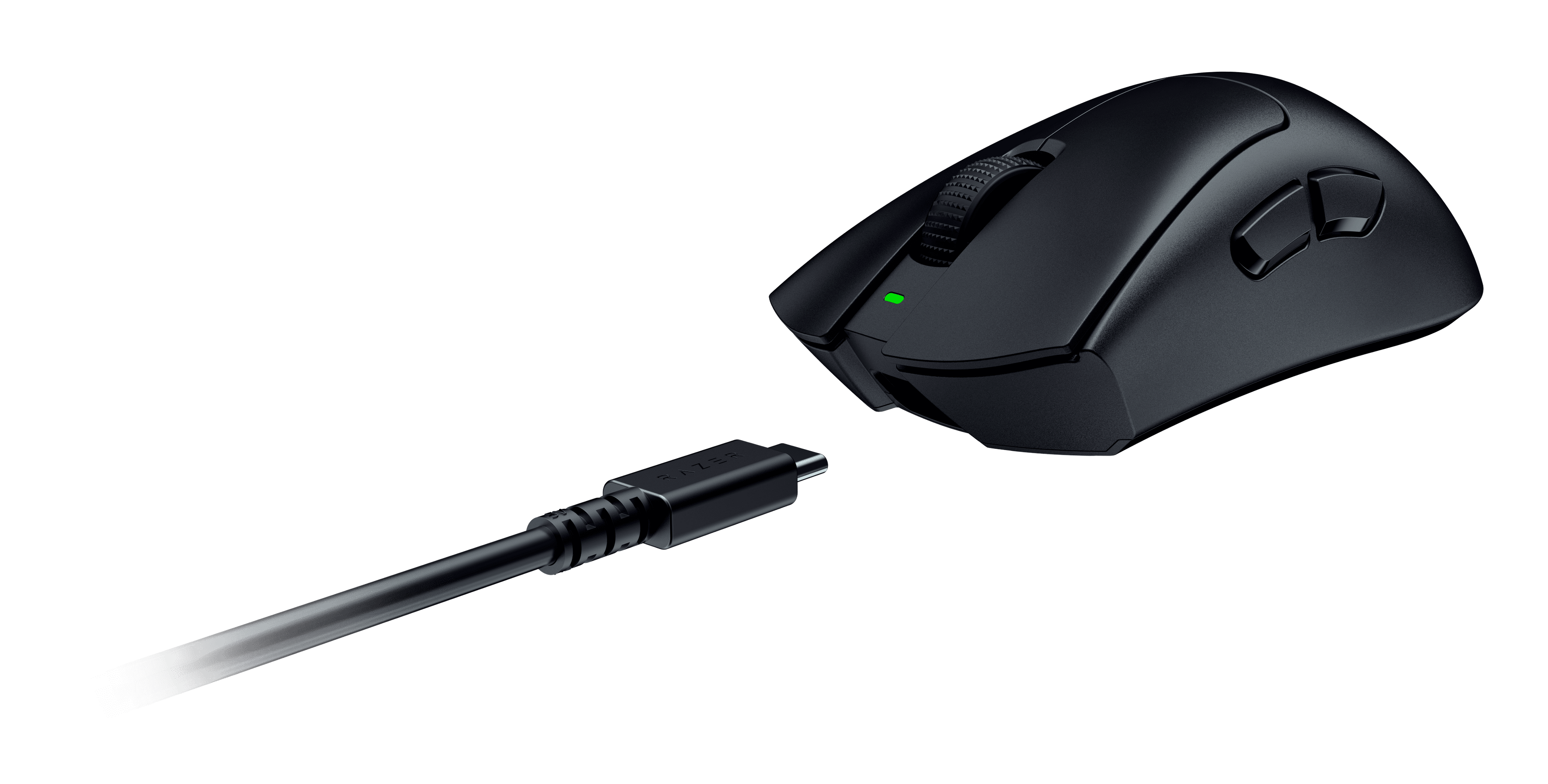 Deathadder V3 Hyperspeed Wireless Optical Ergonomic Gaming Mouse, 26000 DPI, Black