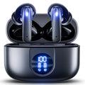 P91 Wireless Earbuds, Bluetooth Headphones V5.4 Stereo Ear Buds with Noise Cancelling Mics, 60H Playback Mini Case with Dual LED Display, IP7 Waterproof In-Ear Earphones for Android Ios